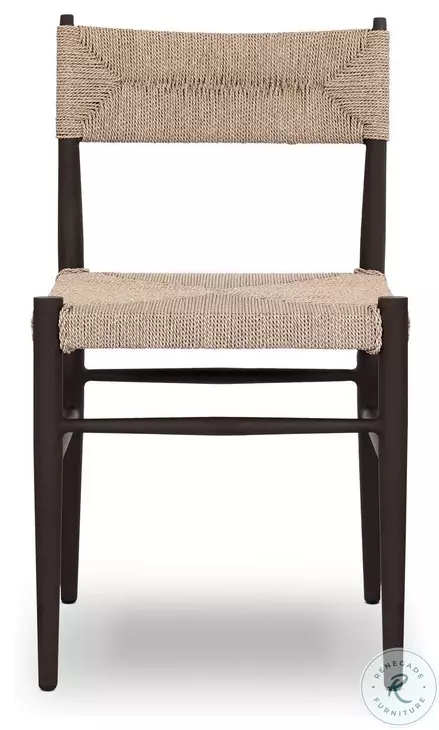 Lomas Textured Dune Outdoor Metal Dining Chair Set of 2