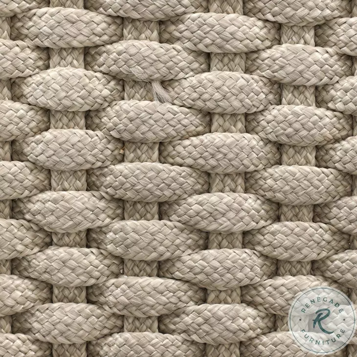 Delano Ivory Rope Outdoor Metal Chair