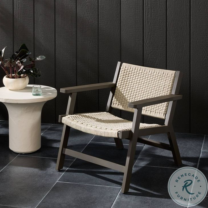 Delano Ivory Rope Outdoor Metal Chair
