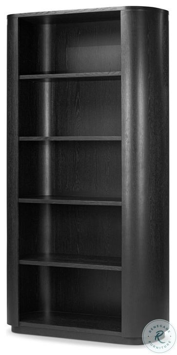 Pilar Charcoal Oak Veneer Bookcase