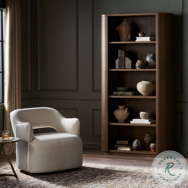 Pilar Almond Oak Veneer Bookcase