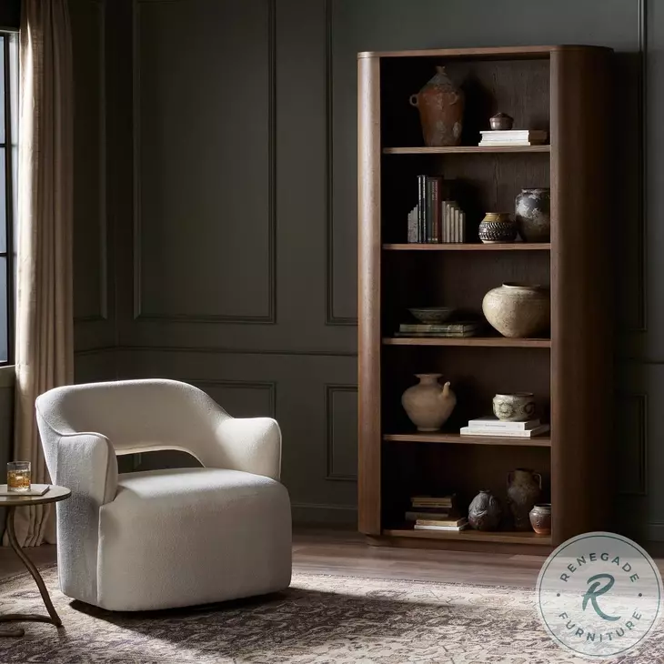 Pilar Almond Oak Veneer Bookcase