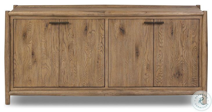 Glenview Weathered Oak 4 Door Sideboard