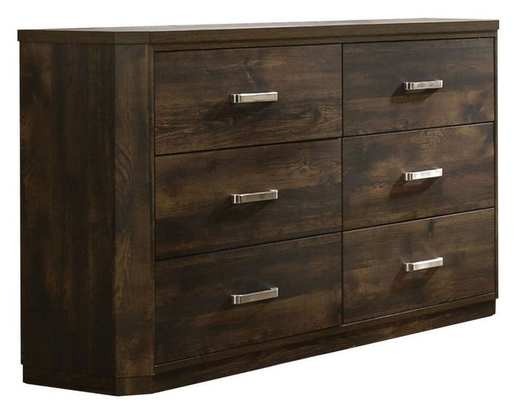 Elettra Rustic Walnut 6 Drawer Dresser