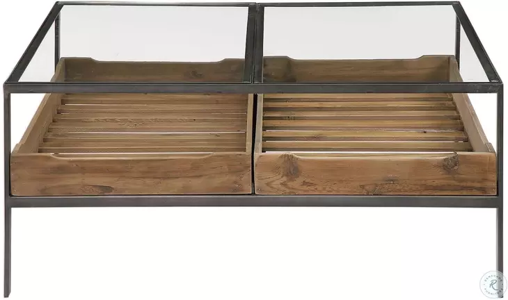 Silas Aged Steel Cocktail Table