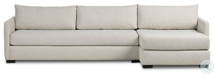 Wickham Alameda Snow Performance Fabric 2 Piece Right Arm Facing Sectional Chaise