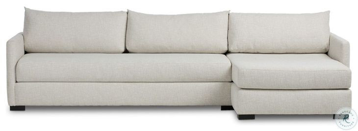 Wickham Alameda Snow Performance Fabric 2 Piece RAF Sleeper Sectional