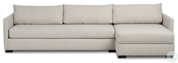 Wickham Alameda Snow Performance Fabric 2 Piece RAF Storage Sectional