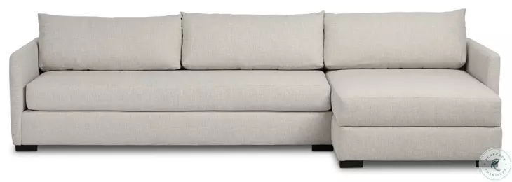 Wickham Alameda Snow Performance Fabric 2 Piece RAF Storage Sectional