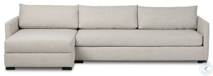 Wickham Alameda Snow Performance Fabric 2 Piece LAF Storage Sectional