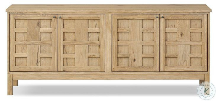 Alessio Aged Natural Oak Veneer 66" Media Console