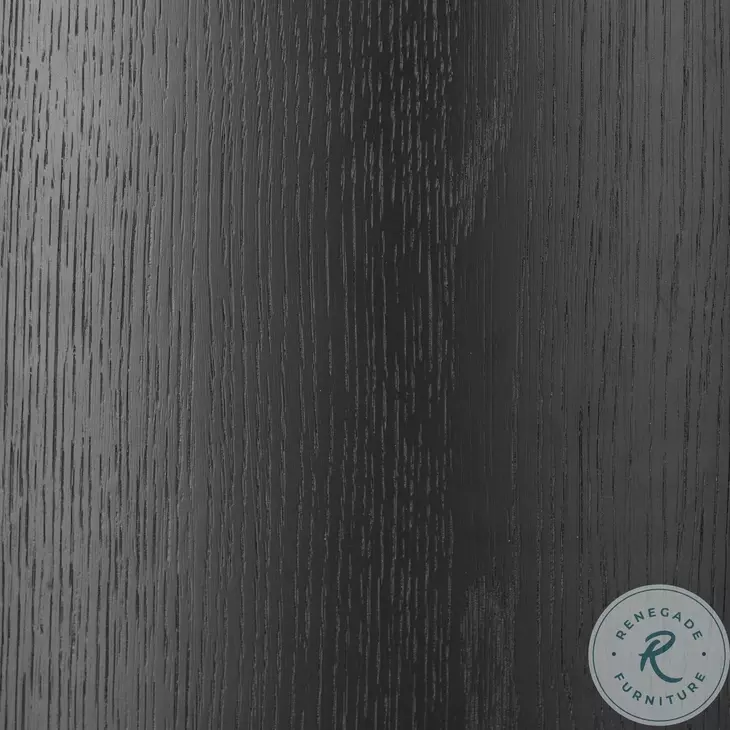 Pilar Charcoal Oak Veneer 2 Glass Door Cabinet