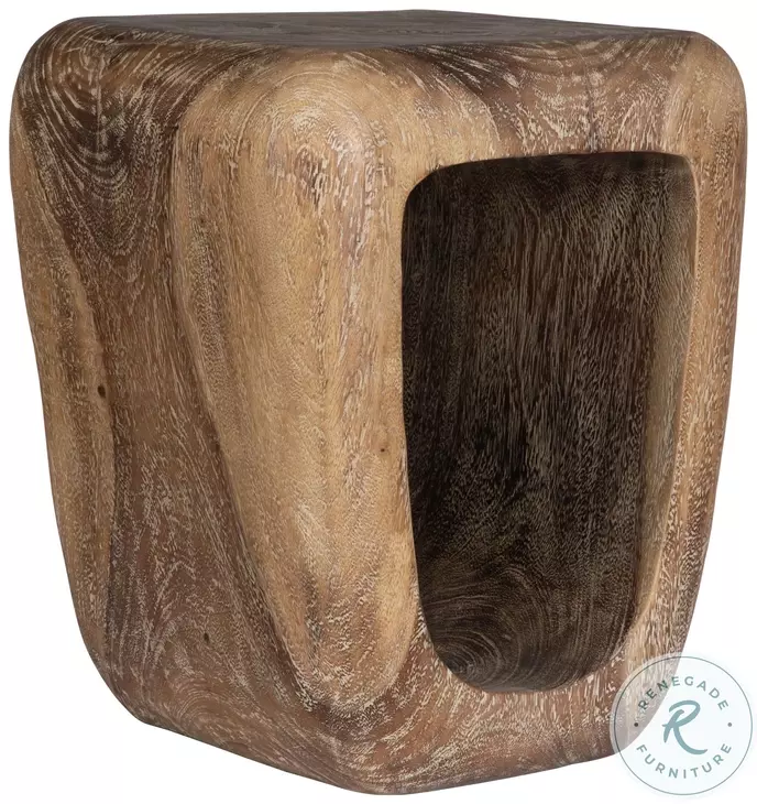 Waves Natural Wash Accent Stool