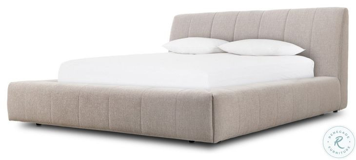 Langham Napa Sandstone Queen Upholstered Platform Bed
