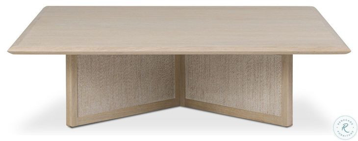 Rosenell Natural Oak Veneer Square Coffee Table