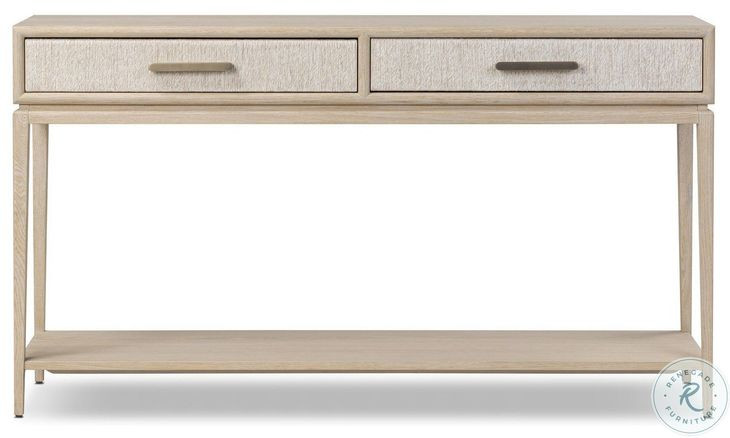 Rosenell Natural Oak Veneer 60" Console Table