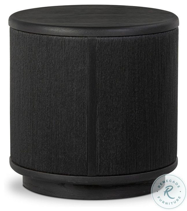 Rosenell Black Oak Veneer Round End Table