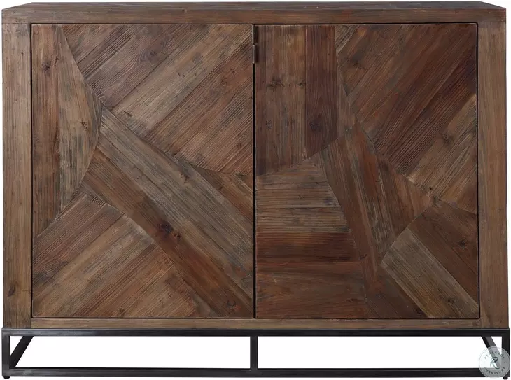 Ryder Walnut Stain 2 Door Accent Cabinet