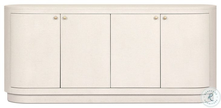 Amelia Ivory Painted Linen 4 Door Sideboard