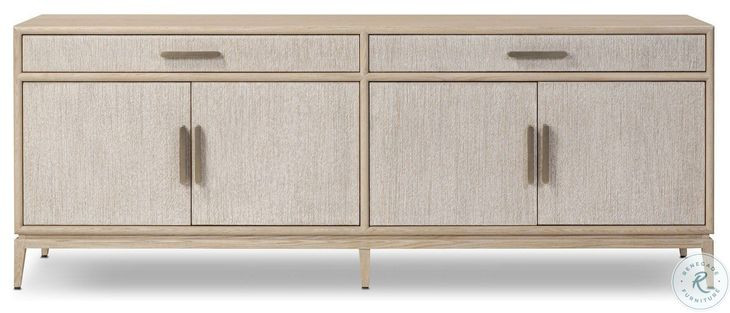 Rosenell Natural Oak Veneer 2 Drawer Sideboard
