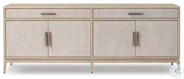 Rosenell Natural Oak Veneer 2 Drawer Sideboard