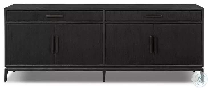Rosenell Black Oak Veneer 2 Drawer Sideboard