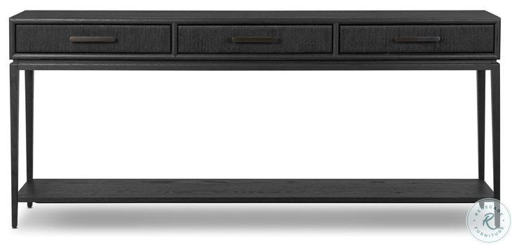 Rosenell Black Oak Veneer 78" Console Table
