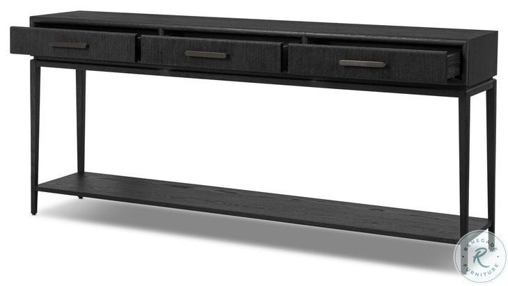 Rosenell Black Oak Veneer Round Occassional Table Set