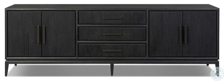 Rosenell Black Oak Veneer 84" Media Console