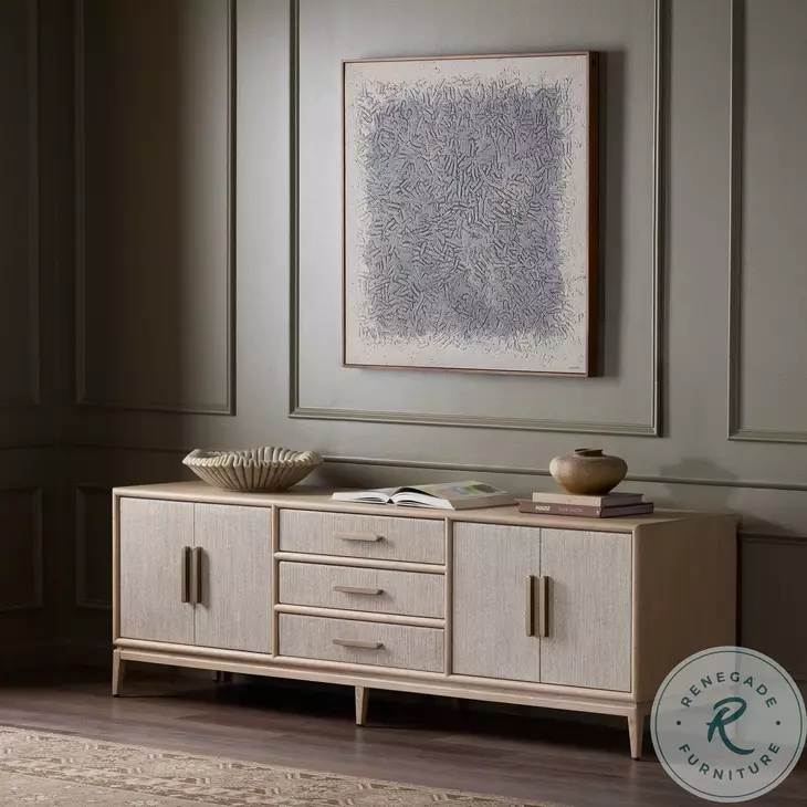 Rosenell Natural Oak Veneer 84" Media Console