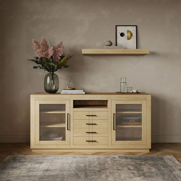 Auburn Hills Light Oak 60" Media Console