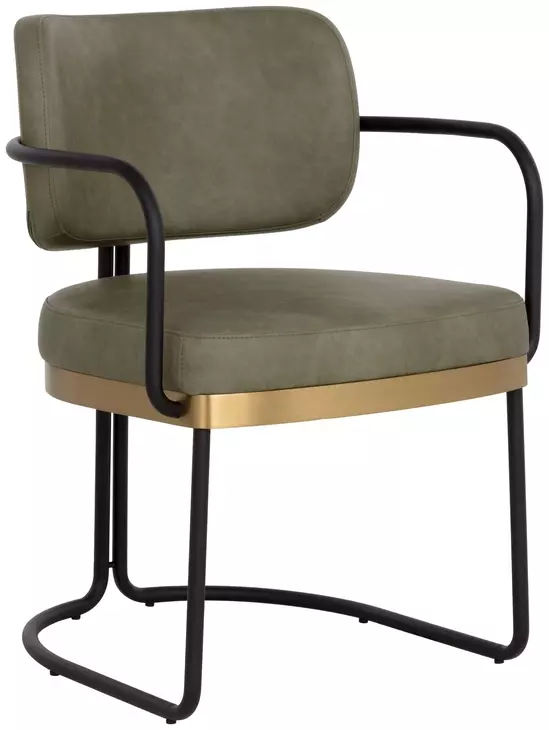 Jalen Ivanhoe Pine Upholstered Dining Arm Chair