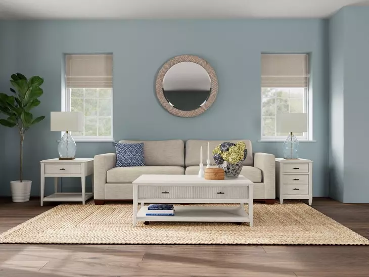 Carmella Pebble Oak Rectangular Chairside Table