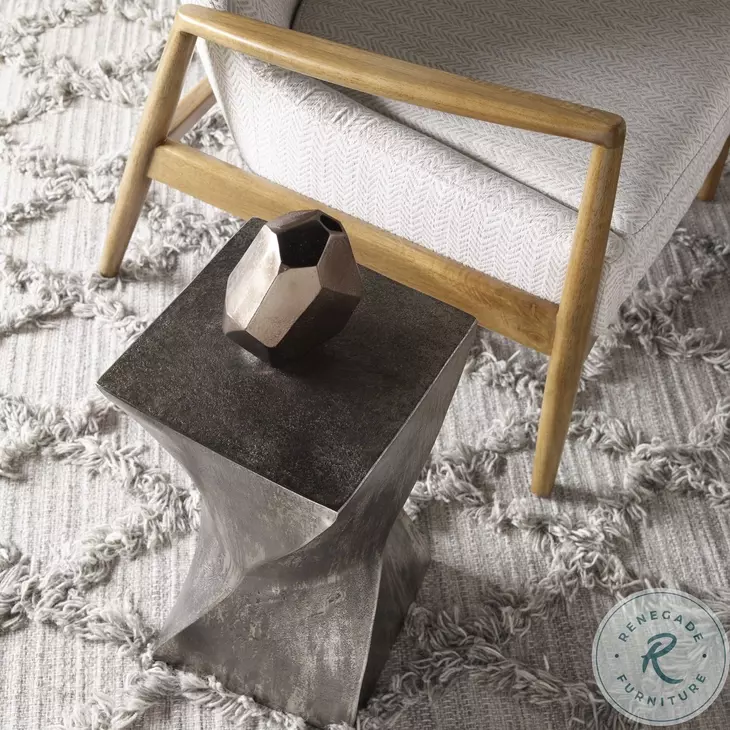 Northgate Heavily Tarnished Silver Accent Table