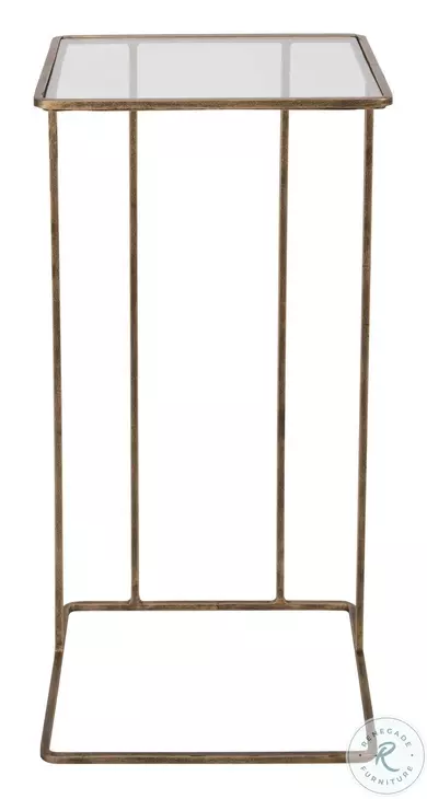 Montero Heavily Antique Gold Side Table