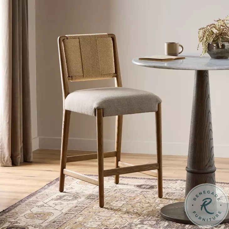 Rothler Alcala Wheat Performance Fabric Counter Height Stool