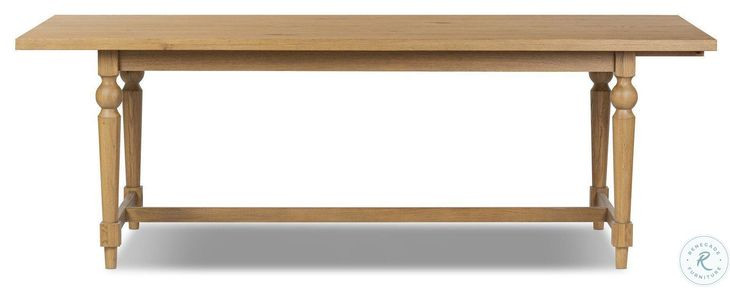 Blinn Worn Oak Veneer Leaf 88" Extendable Oval Dining Table