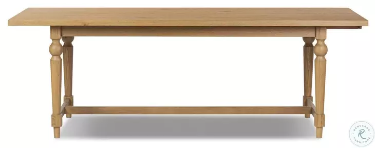 Blinn Worn Oak Veneer Leaf 88" Extendable Oval Dining Table