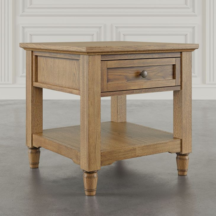 Brentwood Cascade Oak Square End Table