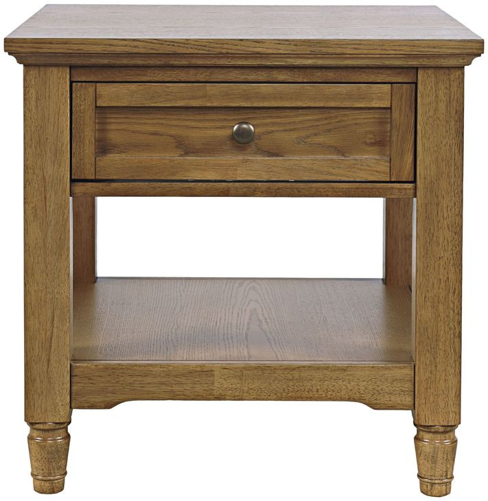 Brentwood Cascade Oak Square End Table