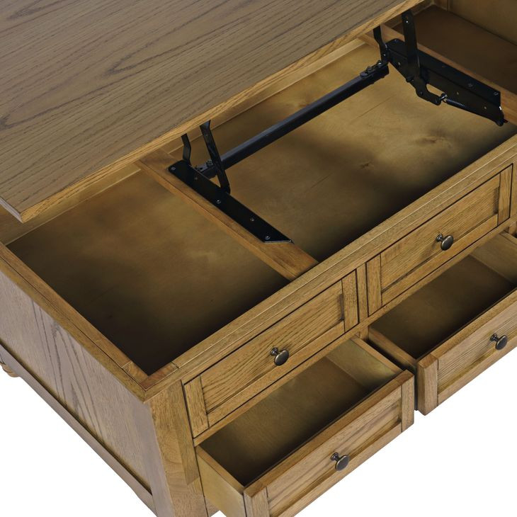 Brentwood Cascade Oak Rectangular Cocktail Table