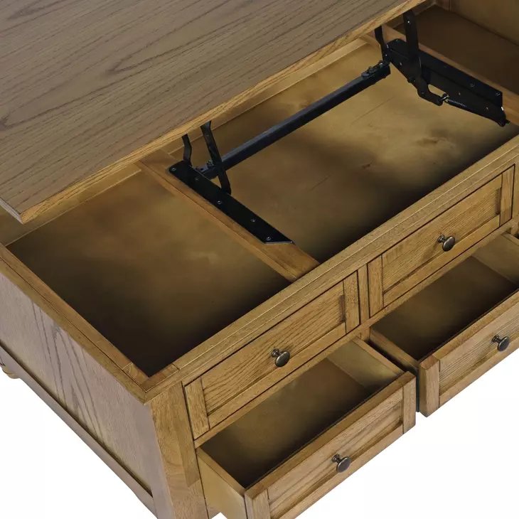 Brentwood Cascade Oak Rectangular Cocktail Table