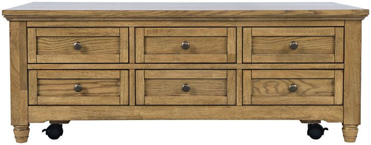 Brentwood Cascade Oak Rectangular Cocktail Table