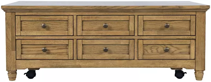Brentwood Cascade Oak Rectangular Cocktail Table