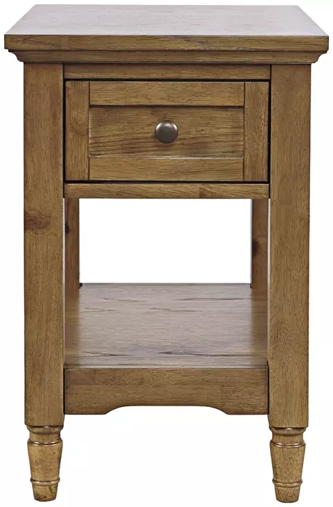 Brentwood Cascade Oak Rectangular Chairside End Table