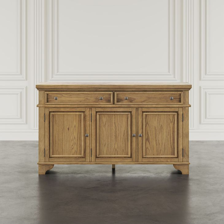 Brentwood Cascade Oak 3 Door Sideboard Cabinet