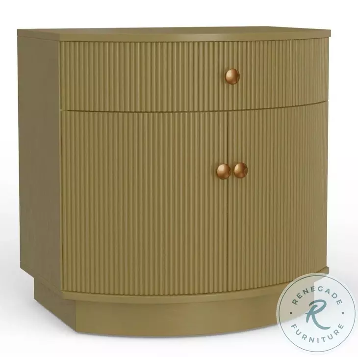 Olivia Green 1 Drawer Nightstand