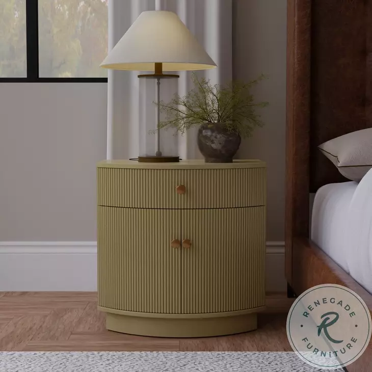 Olivia Green 1 Drawer Nightstand