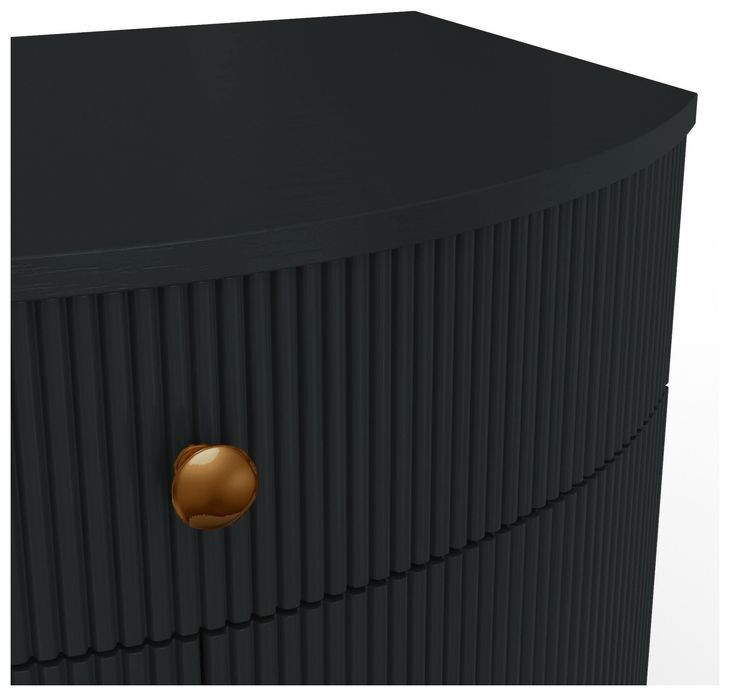 Olivia Black 1 Drawer Nightstand