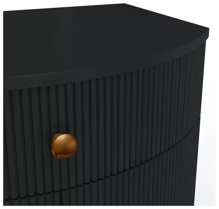 Olivia Black 1 Drawer Nightstand